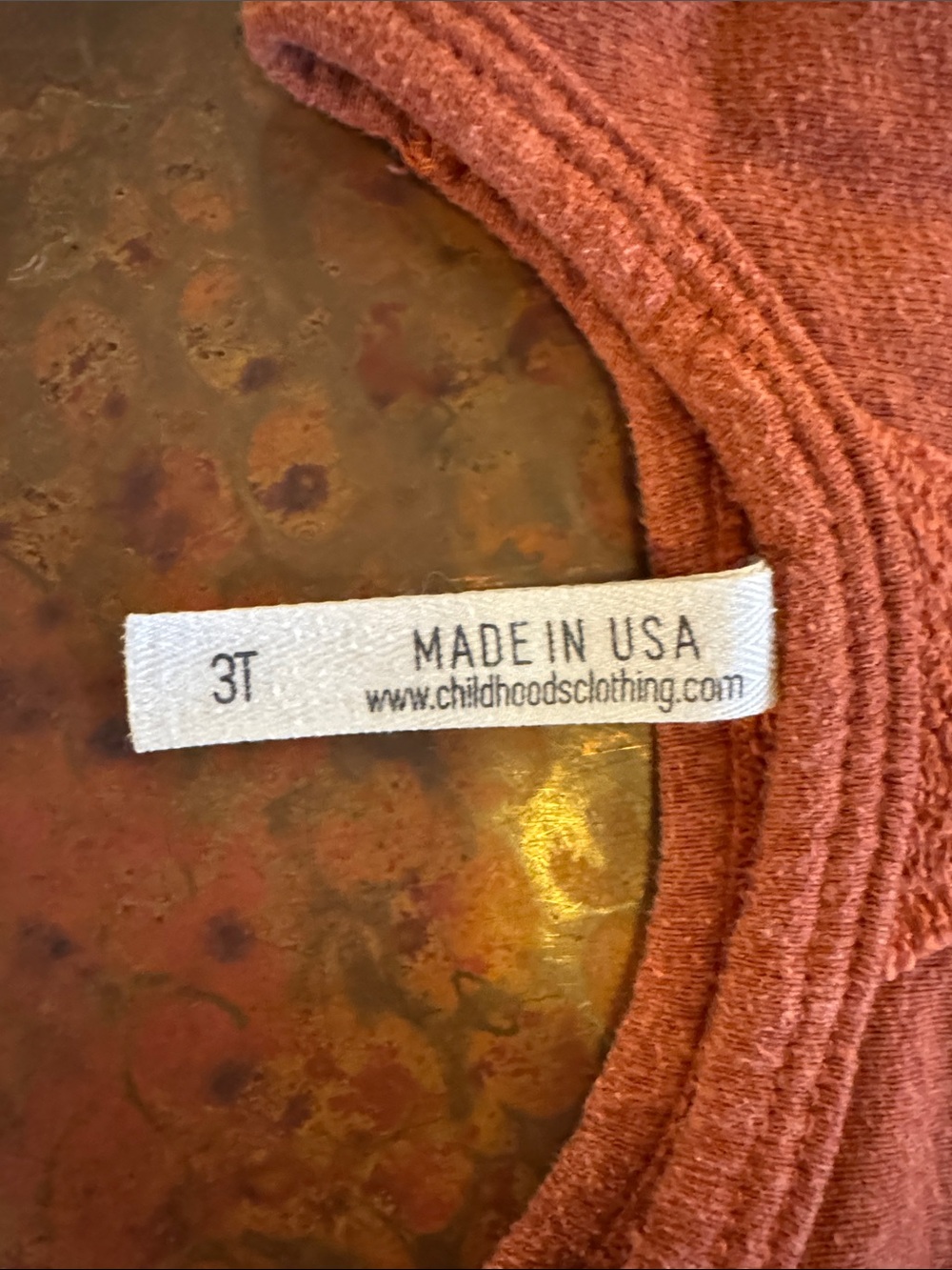 Rust Ruffle Hem Top - Picture 2 of 2